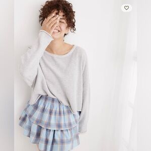 Aerie Weekend Pretty Back Sweatshirt Grey, size S, like new!